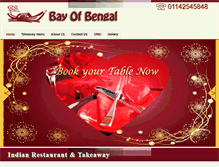 Tablet Screenshot of bayofbengalsheffield.co.uk